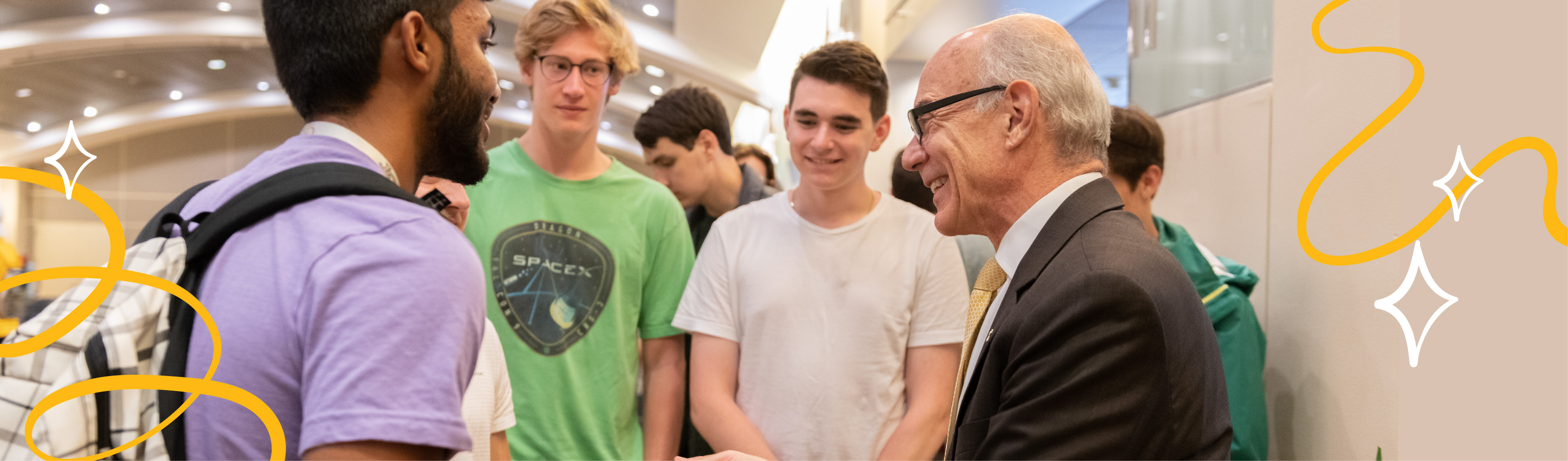 Mentor Jackets students and alumni interacting