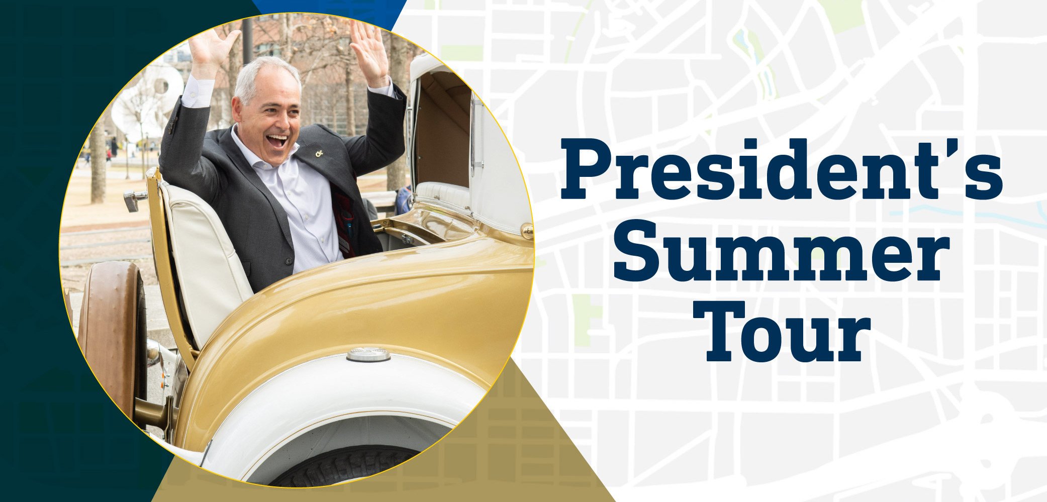 President Cabrera riding in the Wreck