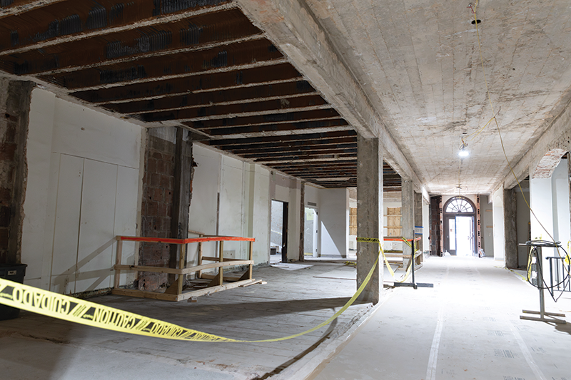 D.M. Smith during renovations