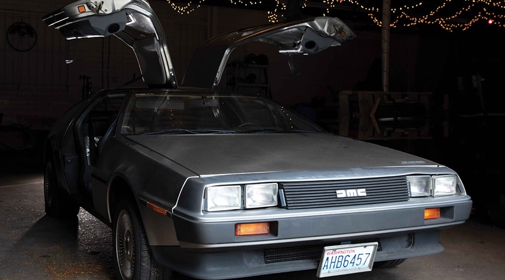 Delorian with the doors open