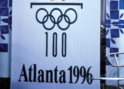 image of a 1996 Atlanta olympic banner