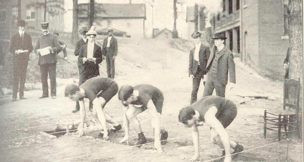 students in a track and field event