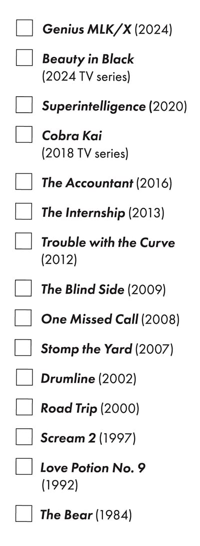 list of movies for a quiz