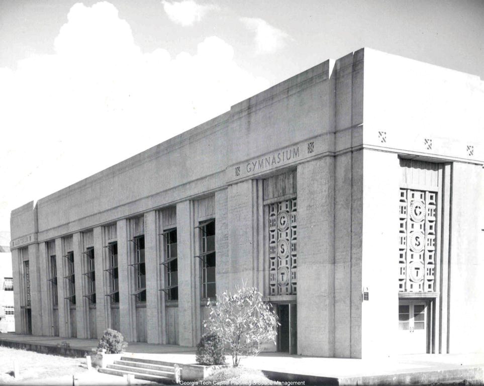 old picture of a building on campus