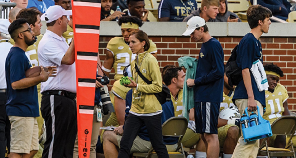 picture of the sidelines during a sports match